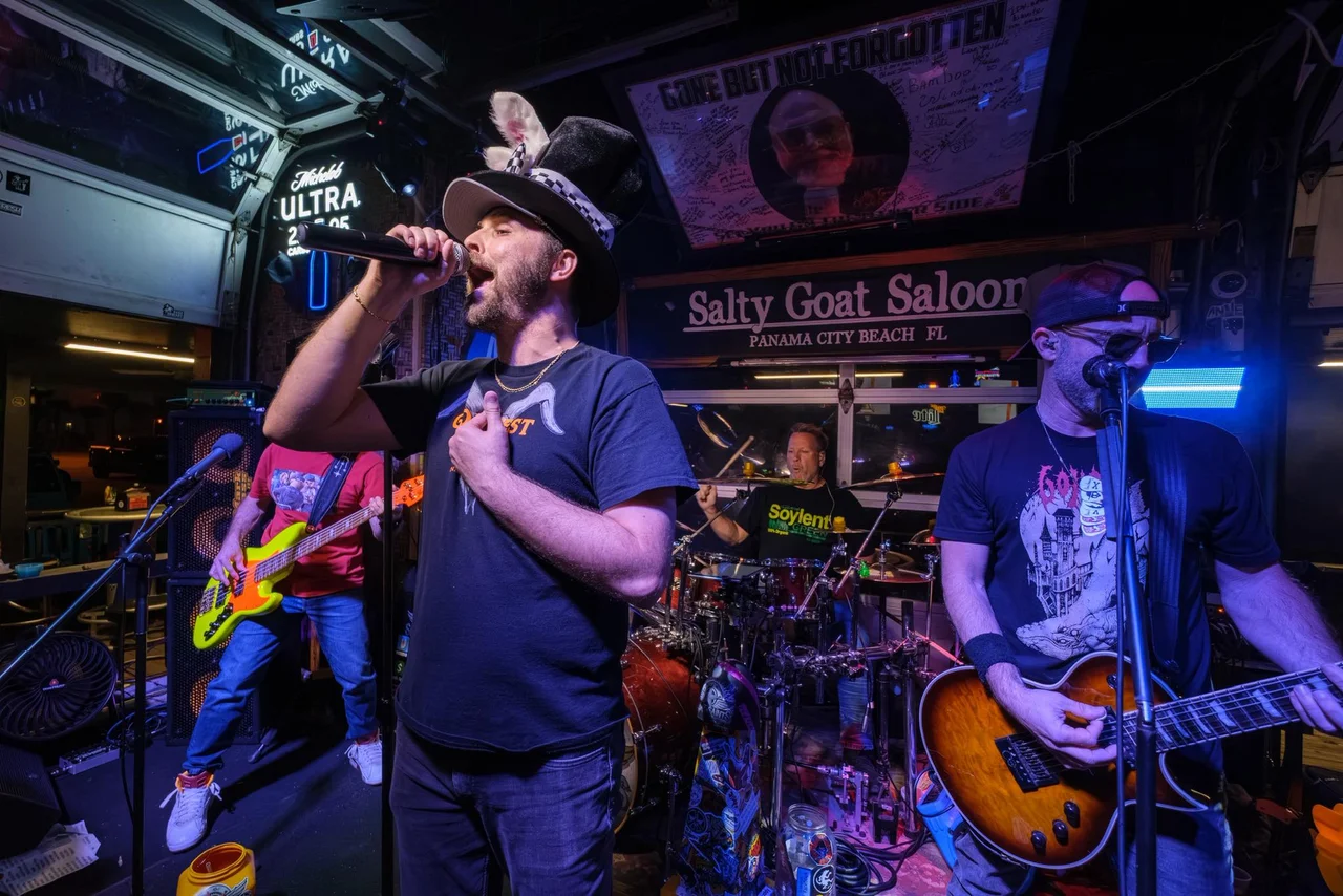 Sons of Saints full band performing at the Salty Goat Saloon, Panama City Beach
